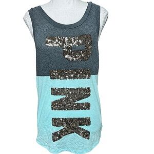 VICTORIA’S SECRET PINK: Sleeveless Sequin Embellished Tank Top -Size Small